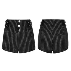 OPK-146 High Waist Slimming Elastic Short Punk Pants?-??Punk Rave Clothing