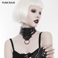 WS-241 Personality Punk Accessory Leather Collar With Adjustable Buckle?-??Punk Rave Clothing