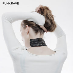 WS-241 Personality Punk Accessory Leather Collar With Adjustable Buckle?-??Punk Rave Clothing