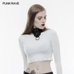 WS-241 Personality Punk Accessory Leather Collar With Adjustable Buckle?-??Punk Rave Clothing