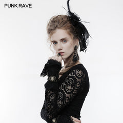 WS-242 Mesh Fabric Punk Accessory Lace Steampunk Glove?-??Punk Rave Clothing