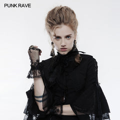 WS-247 Elegant Gothic Accessory Lace Gloves With Cuff Split Design?-??Punk Rave Clothing