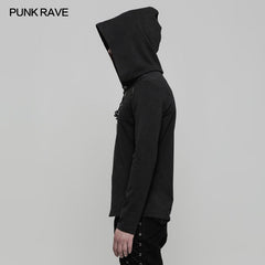 OT-514 Daily Hooded Micro-elastic Knitted Punk Sweater?-??Punk Rave Clothing