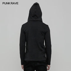 OT-514 Daily Hooded Micro-elastic Knitted Punk Sweater?-??Punk Rave Clothing