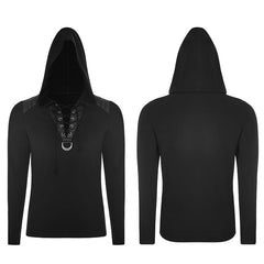 OT-514 Daily Hooded Micro-elastic Knitted Punk Sweater?-??Punk Rave Clothing