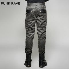K-263 3D Pocket Military Tooling Vintage Cargo Punk Pants?-??Punk Rave Clothing