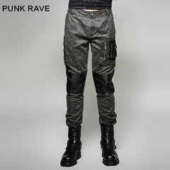 K-263 3D Pocket Military Tooling Vintage Cargo Punk Pants?-??Punk Rave Clothing