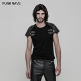 WT-508 Adjustable Armor Style Punk T-shirt For Men?-??Punk Rave Clothing