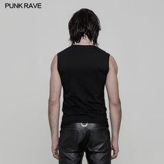 WT-515 Skinny Muscular Sleeveless Punk T-shirt For Men?-??Punk Rave Clothing