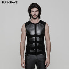 WT-515 Skinny Muscular Sleeveless Punk T-shirt For Men?-??Punk Rave Clothing
