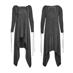 PQ-132 black Wool Knitted Irregular Binding Gothic Dress?-??Punk Rave Clothing