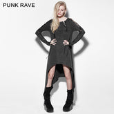 PQ-132 black Wool Knitted Irregular Binding Gothic Dress?-??Punk Rave Clothing