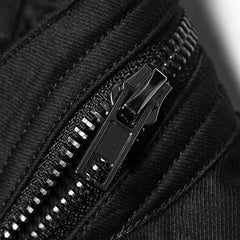 WY-864 Pure Cotton Elastic Uniform Punk Shirt With Zipper On The Neckline?-??Punk Rave Clothing