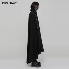 WY-878 Handsome Long Irregular Uniform Gothic Cloak With Sleeve Slit On Front?-??Punk Rave Clothing