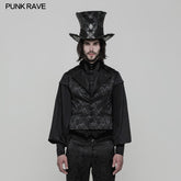 WY-851 Simple Fashion Jacquard Gothic Vest For Men?-??Punk Rave Clothing