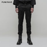 WK-313 Retro Jacquard Gothic Pants High Waist Trousers?-??Punk Rave Clothing