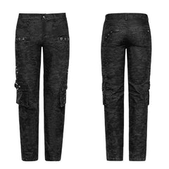 WK-317 Handsome Uniform Punk Pants Straight Jeans Trousers?-??Punk Rave Clothing