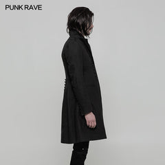 OY-881 Daily Life Simple Gothic Coat For Men?-??Punk Rave Clothing