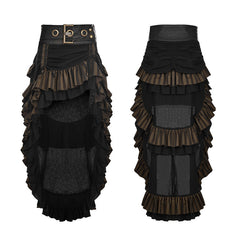 WQ-347 Steampunk Cotton And Linen Layered Punk Skirt?-??Punk Rave Clothing