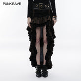 WQ-347 Steampunk Cotton And Linen Layered Punk Skirt?-??Punk Rave Clothing