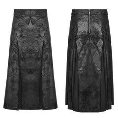 WQ-355 Gorgeous Three-quarter Gothic Skirt For Men?-??Punk Rave Clothing