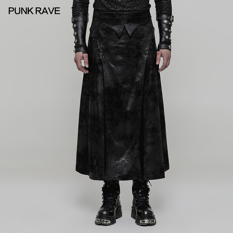 WQ-355 Gorgeous Three-quarter Gothic Skirt For Men?-??Punk Rave Clothing