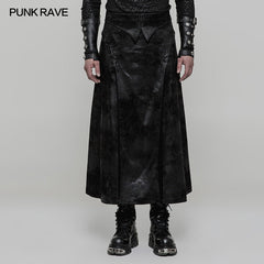 WQ-355 Gorgeous Three-quarter Gothic Skirt For Men?-??Punk Rave Clothing