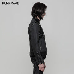 WY-870 Super Cool Short Punk Jacket For Men?-??Punk Rave Clothing