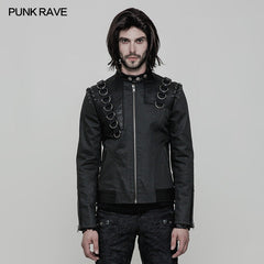 WY-870 Super Cool Short Punk Jacket For Men?-??Punk Rave Clothing