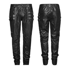 K-266 For Men Winter black Sexy Tight Leather Punk Pants?-??Punk Rave Clothing