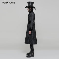 WY-874 Victoria Gorgeous Long Gothic Coat Stereo Jacquard Men Jacket?-??Punk Rave Clothing