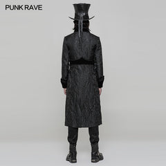 WY-874 Victoria Gorgeous Long Gothic Coat Stereo Jacquard Men Jacket?-??Punk Rave Clothing