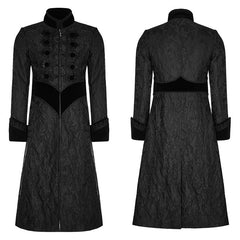 WY-874 Victoria Gorgeous Long Gothic Coat Stereo Jacquard Men Jacket?-??Punk Rave Clothing