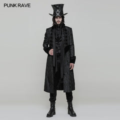 WY-874 Victoria Gorgeous Long Gothic Coat Stereo Jacquard Men Jacket?-??Punk Rave Clothing