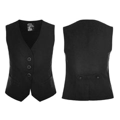 OY-866 Simple Dark Grain Jacquard Punk Vest For Men?-??Punk Rave Clothing