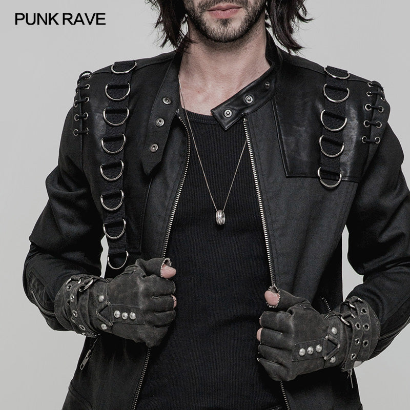WS-252 Super Cool Steampunk Leather Gloves Men Punk Accessory?-??Punk Rave Clothing