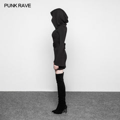 OPQ-288 Women Fashion Gothic Dress black Half Skirt With Oversized Witch Hat?-??Punk Rave Clothing