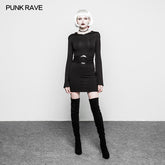OPQ-288 Women Fashion Gothic Dress black Half Skirt With Oversized Witch Hat?-??Punk Rave Clothing