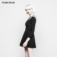 OPQ-295 Sexy Slim Fit Strapless black Gothic Dress For Women?-??Punk Rave Clothing