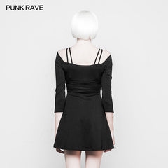 OPQ-295 Sexy Slim Fit Strapless black Gothic Dress For Women?-??Punk Rave Clothing