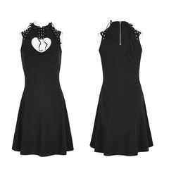 OPQ-249 Sweet Hollow Out Heart Shape Slimming Gothic Dress With Strap Design?-??Punk Rave Clothing