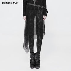 WS-264 Women Perspective Mesh Leather Waist Belt Personality Punk Accessories?-??Punk Rave Clothing