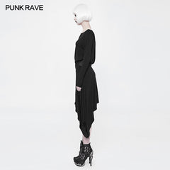 OQ-359 Daily A Word Collar Loose Punk Dress With Waistband?-??Punk Rave Clothing