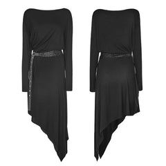 OQ-359 Daily A Word Collar Loose Punk Dress With Waistband?-??Punk Rave Clothing