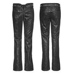 K-268 Winter Flower Pattern Metal Bell-bottom Denim Gothic Pants?-??Punk Rave Clothing