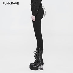 OK-329 Daily Fashion Stretch Long Punk Pants For Women?-??Punk Rave Clothing