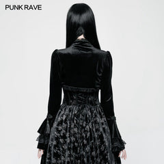 WLY-080 Lolita Style Bolero Exquisite Velvet Short Gothic Coat Wih Lace?-??Punk Rave Clothing