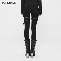 WK-327 Futuristic Elastic Tight Trousers Punk Pants For Women?-??Punk Rave Clothing