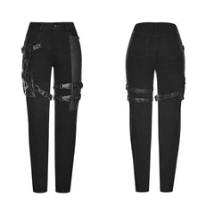 WK-327 Futuristic Elastic Tight Trousers Punk Pants For Women?-??Punk Rave Clothing
