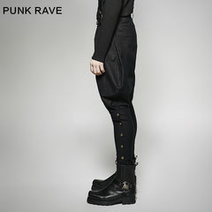 K-269 Military Elastic Twill Denim Baggy Gothic Pants For Men?-??Punk Rave Clothing